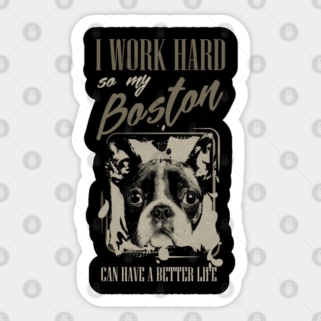 Boston Terrier Sticker by Nartissima